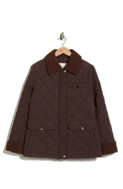 Lucky Brand Hunting Diamond Quilted Jacket In Brown