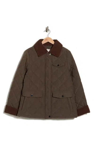Lucky Brand Hunting Diamond Quilted Jacket In Green
