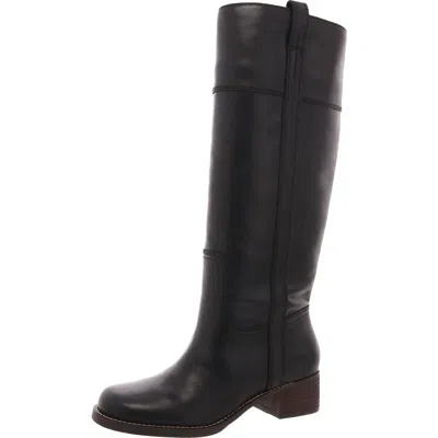 Lucky Brand Hybiscus Womens Leather Riding Knee-high Boots In Black