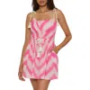 Lucky Brand Ibiza Tie Dye Cotton Blend Gauze Cover-up Sundress In Pink
