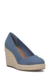 Lucky Brand Imula Platform Wedge Espadrille In Medium Denim