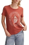 Lucky Brand In Good Spirits Graphic T-shirt In Red