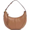 Lucky Brand Ivla Mini Leather Shoulder Bag In Honey Tan