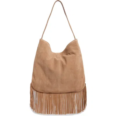 Lucky Brand Ivy Fringe Suede Tote In Tuscany Soft Cow Suede