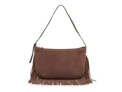 Lucky Brand Ivy Suede Shoulder Bag In Brown