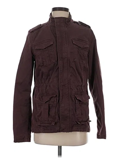 Pre-owned Lucky Brand Jacket In Burgundy