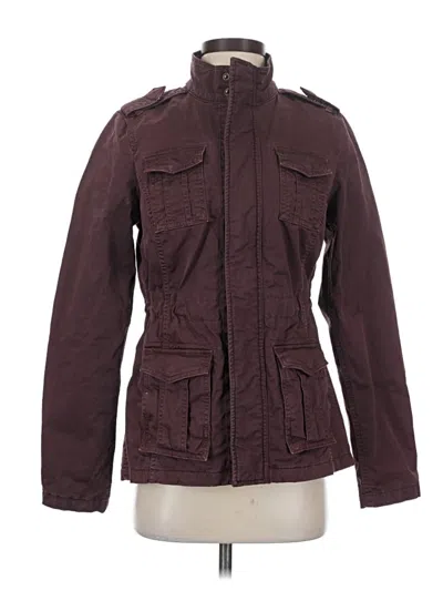 Pre-owned Lucky Brand Jacket In Burgundy
