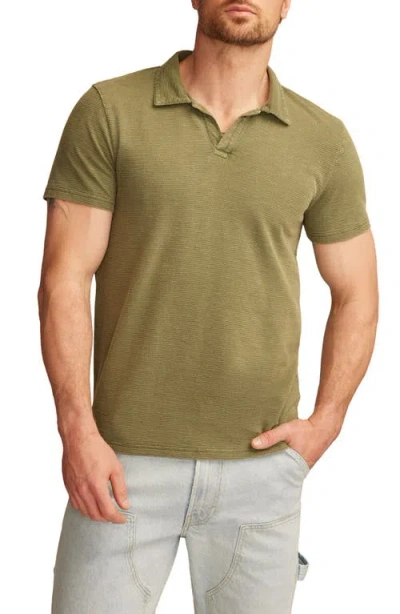 Lucky Brand Jacquard Slub Jersey Polo In Green