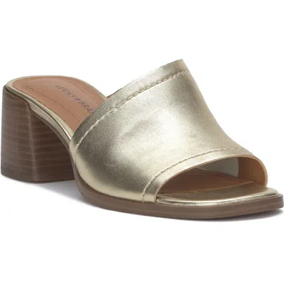 Lucky Brand Jamira Slide Sandal In Platino
