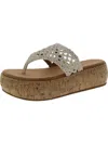 LUCKY BRAND JASLENE WOMENS MACRAME THONG SLIDE SANDALS