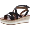 Lucky Brand Jasmei Womens Leather Espadrille Wedge Sandals In Multi