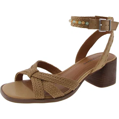 Lucky Brand Jathan Womens Beaded Leather Block Heel In Multi