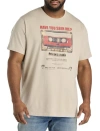 Lucky Brand Jeans Big & Tall  Missing Cassette Tape Graphic Tee In Dove