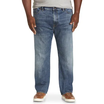 Lucky Brand Jeans Relaxed Straight-leg Stretch Jeans In Med Wash