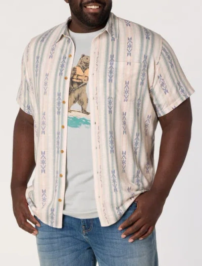 Lucky Brand Jeans Big & Tall  Southwestern Linen Sport Shirt In Neutral