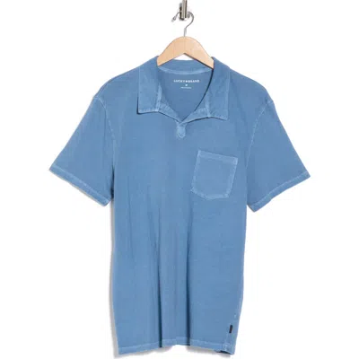 Lucky Brand Johnny Collar Cotton Polo In Blue