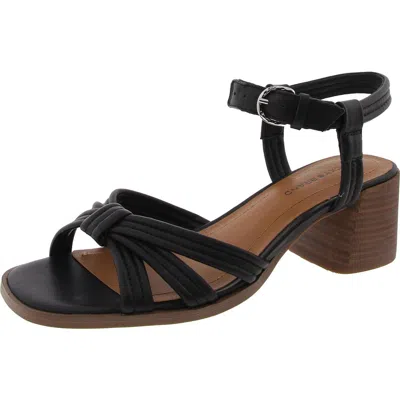 Lucky Brand Jolenne Womens Adjustable Leather Block Heel In Black