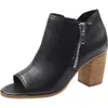 Lucky Brand Joseleen Womens Leather Peep-toe Booties In Black