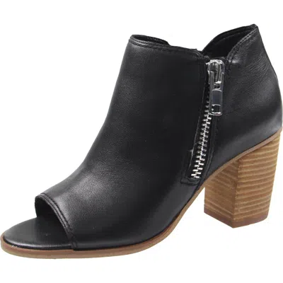 Lucky Brand Joseleen Womens Leather Peep-toe Booties In Black