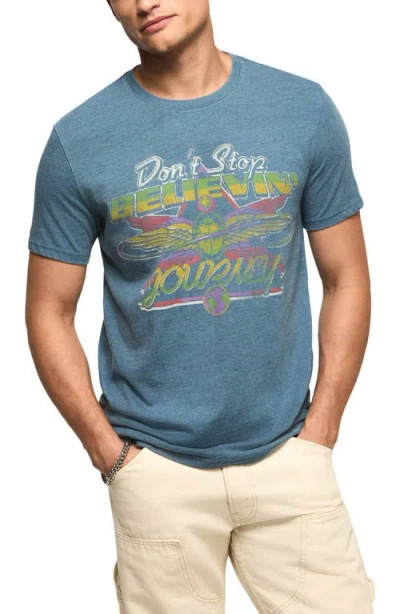 Lucky Brand Journey Believin' Graphic T-shirt In Blue