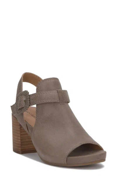 Lucky Brand Juliane Block Heel Sandal In Coffee Quartz