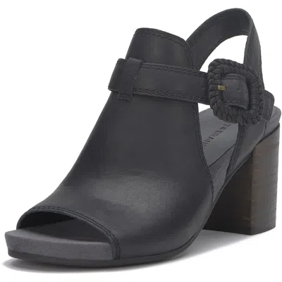 Lucky Brand Juliane Womens Leather Peep-toe Slingback Sandals In Black