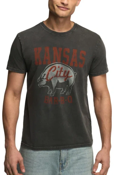 Lucky Brand Kansas City Bbq Cotton Graphic T-shirt In Black