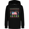 Lucky Brand Kids' American Flag Fair Isle Hoodie In Black