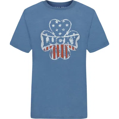 Lucky Brand Kids' Clover Graphic T-shirt In Blue