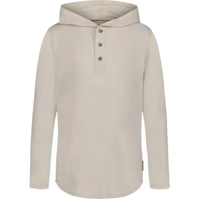 Lucky Brand Kids' Long Sleeve Hooded Henley In Neutral