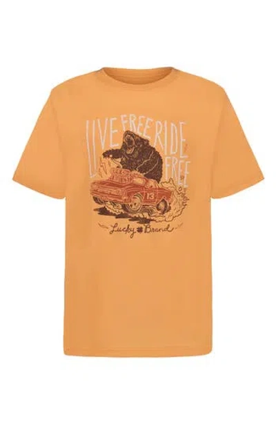 Lucky Brand Kids' Ride Free Graphic T-shirt In Orange
