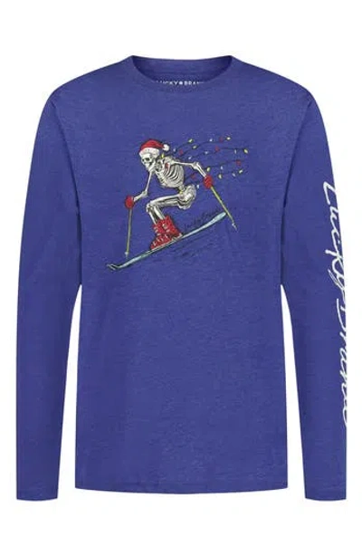 Lucky Brand Kids' Skelly Graphic T-shirt In Blue