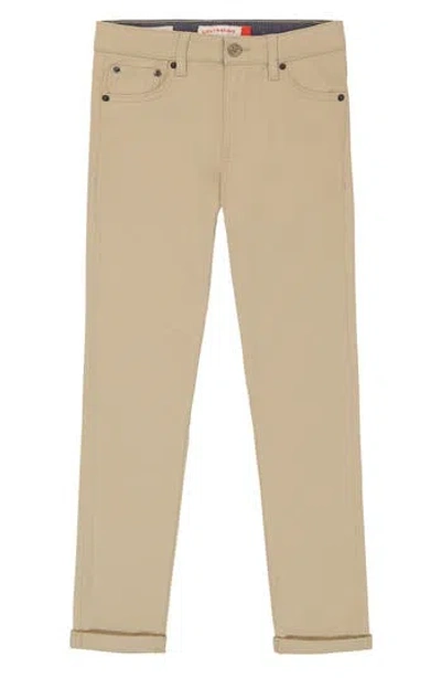 Lucky Brand Kids' Slim Fit Five-pocket Twill Pants In Brown