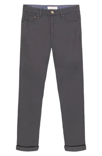 Lucky Brand Kids' Slim Fit Five-pocket Twill Pants In Gray