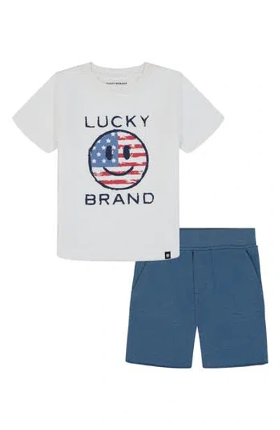 LUCKY BRAND LUCKY BRAND KIDS' SMILEY GRAPHIC T-SHIRT & SHORTS SET