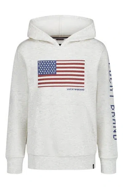 Lucky Brand Kids' Usa Fair Isle Hoodie In White