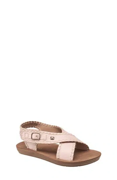 Lucky Brand Kids' Whipstitch Crossover Sandal In Pink