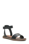 Lucky Brand Women's Kimaya Ankle-strap Flat Sandals In Black
