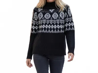 Lucky Brand Knit Sweater In Black And White