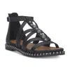 Lucky Brand Korina Gladiator Women's Black Leather Beaded Sandals Gal1859 In Multi