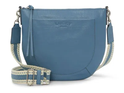 Lucky Brand Kyla Leather Crossbody Bag In Blue