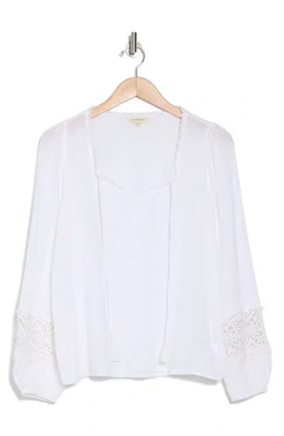 Lucky Brand Lace Sleeve Top