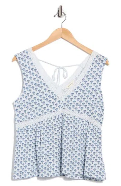 Lucky Brand Lace Trim Babydoll Tank