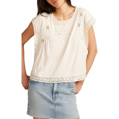 Lucky Brand Lace Trim Boxy T-shirt