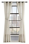 Lucky Brand Larkin Set Of 2 Light Filtering Curtain Panels In Linen Beige