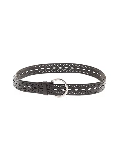 Pre-owned Lucky Brand Leather Belt In Black