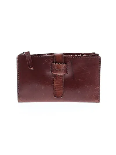 Pre-owned Lucky Brand Leather Wallet In Burgundy