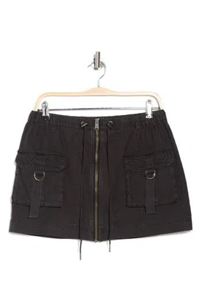 Lucky Brand Linen & Cotton Cargo Miniskirt