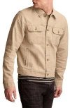 Lucky Brand Linen & Cotton Trucker Jacket In Brown