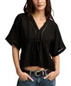 Lucky Brand Linen V-neck Dolman